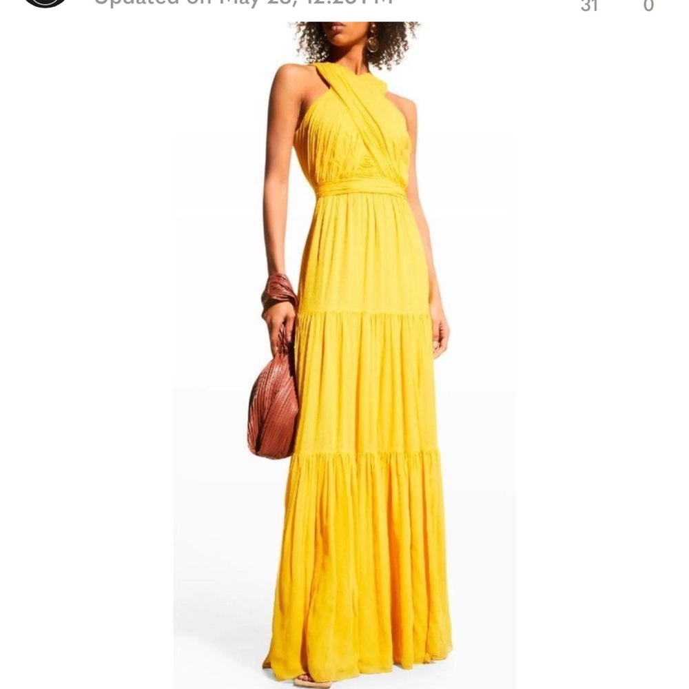 Veronica Beard Vibrant Yellow Maxi Dress